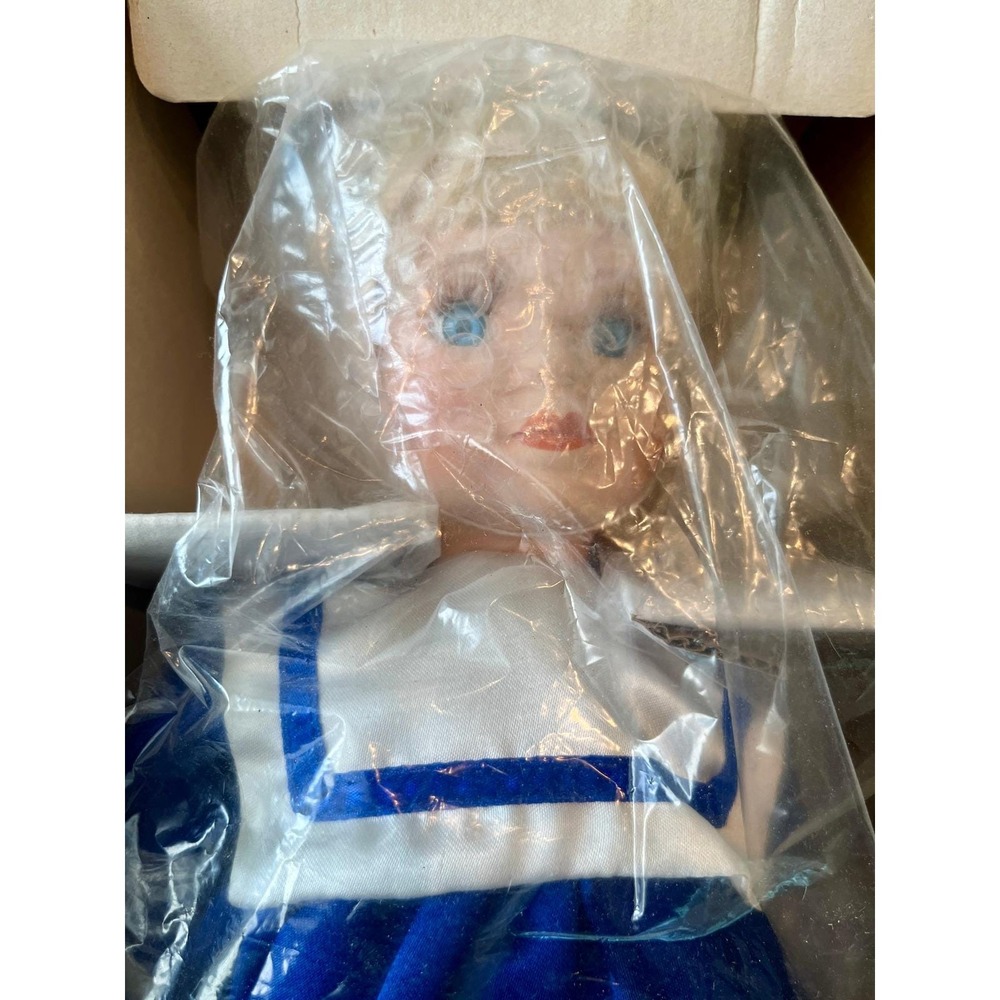 Heritage Collection Elizabeth Porcelain Choir Doll Blue Dress with Stand C278